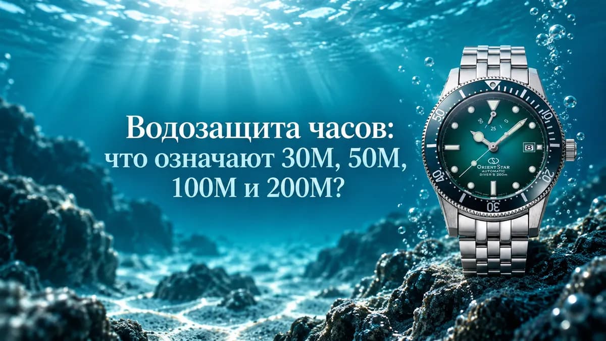 Водозащита часов: что означают 30M, 50M, 100M и 200M?
