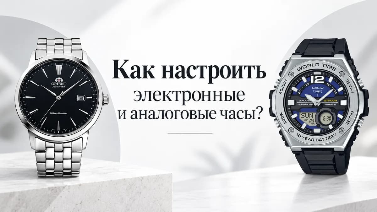 Как настроить электронные и аналоговые часы: простая инструкция